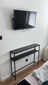 VASAGLE Konsolentisch, schmaler Sofatisch mit 2 Ablagen, 20 x 100 x 80 cm Kunden-Foto 1