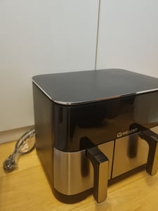 WELLENT XXL Heißluftfritteuse 11L Dual Zone, Airfryer 2600W mit 2 Körben, 10 Programme,LED Touch – 80-200°C – Spülmaschinenfest – Ohne PFAS Kunden-Foto 14