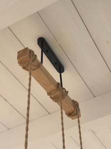 Lampada da tavolo a sospensione in rattan 3 fiamme lampada a sospensione vintage lampada da soffitto lampada boho lampada a sospensione da tavolo E27 lampada da soffitto, Ø30cm, H120cm, bianco caldo Foto del cliente 6