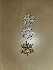 Oblique Unique Holz Konfetti Tannenbäume Streudeko Glitzer Tisch Deko für Advent Weihnachten Weihnachtsdeko - weiß silber gold Kunden-Foto 3