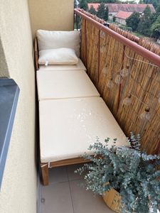 vidaXL Lehátko s 1 opierkou na ruky Tmavo sivé masívne agátové drevo Fotografia od zákazníka č. 1