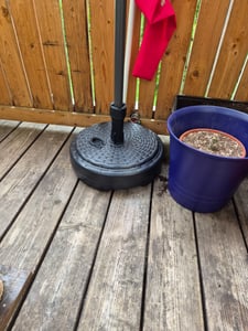 Schirmständer 39cm in Anthrazit Sonnenschirmständer Ständer Schirmhalter Kunden-Foto 1