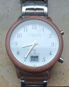 Miraval Funk-Armbanduhr mit Edelstahlarmband Funkuhr 41 mm Edelstahl 20 mm Funksignal DCF77 Herrenarmbanduhr Damenarmbanduhr Digitale & Analoge Anzeige Datumsanzeige  japanisches Quarzuhrwerk  - 2-MV1622-1 Kunden-Foto 1