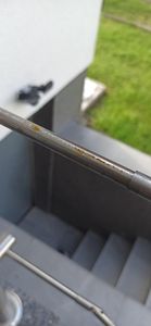 Jopassy Treppengeländer Geländer Edelstahl Handlauf Brüstung Treppe Ø42mm für Treppen Balkon Innen & Außen 100CM mit ohne Querstreben Kunden-Foto 1