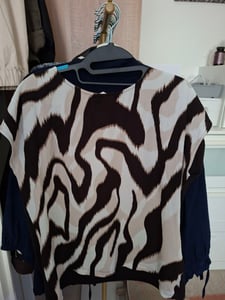 Street One printed mat-mix shirt espresso brown 36 Kunden-Foto 1