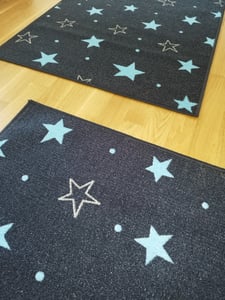 Tappeto Dots&Stars Tappeto per bambini e bambine Grey Stars 80 x 200 cm Foto del cliente 1