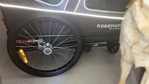 Doggyhut S-Line XXL Hundeanhänger & Hundebuggy mit Federung 2 in 1 Hunde Fahrradanhänger Jogger gefedert bis 45 kg Kunden-Foto 8