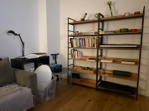 Regał Na Książki Wysoki Szafka Loft Metalowa Rama Styl Industrialny Zdjęcie produktu od klienta nr 1