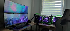 Vibox 49-Zoll 165Hz UltraWide Curved Gaming-Monitor – UWQHD-Auflösung, 1ms, Adaptive Sync, HDMI & DisplayPort Kunden-Foto 2