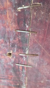 Mondeer Esstischset Essgruppe Esszimmergruppe mit 6 Stühlen Esstisch aus Holz Küchentisch Eiche+Weiß Kunden-Foto 10