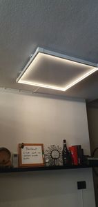 Riscaldatore a soffitto a infrarossi Bettizia 360W | Con luce bianca fredda/calda - Fino a 10 m² - Telecomando - Protezione bordi - Dimmerabile - Lampada - Riscaldatore Foto del cliente 1
