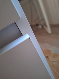 Kommode 70cm AVEN Weiß,  3 Schubladen, Sideboard,  Mehrzweckschrank Schrank Kunden-Foto 3