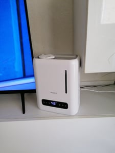 Umidificatore Brandson, diffusore di aromi, umidificatore per ambienti, ultrasuoni, serbatoio dell'acqua da 4 l, umidità regolabile, scomparto per aromi, telecomando, funzione di sterilizzazione, per soggiorno e camera da letto Foto del cliente 1