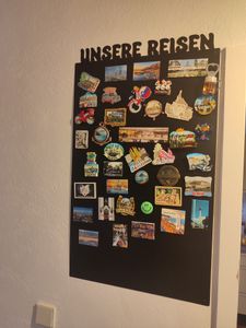 Anwicar Magnettafel Unsere Reisen Schwarz 80x55 cm Kunden-Foto 1