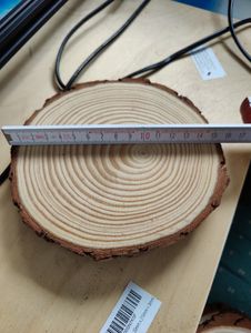 6 Stück 20-22cm Durchmesser Holzscheiben, 2 cm Dick porenfreie runde Holzstücke, Großes Format, DIY-Kreationen Kunden-Foto 2