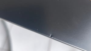 Tribesigns runder Esstisch,120 cm, für 4–6 Personen, moderner Küchentisch aus geriffeltem MDF mit Metallgestell, robustes Esszimmermöbel, Schwarzbraun Kunden-Foto 7