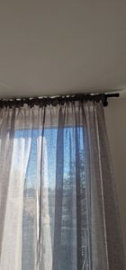 Deco-Raum Gardinenstange auf Maß Style Schwarz-matt Endstück Kappe 25mm – 180cm Kunden-Foto 2