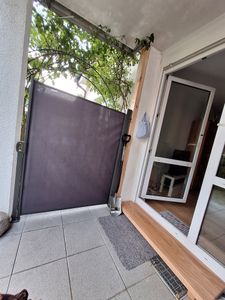 CASARIA® Seitenmarkise Nosara 160x300cm Ausziehbar Blickdicht Sonnenschutz Markise Balkon Terrasse Garten Seitenrollo Sichtschutz Windschutz Anthrazit Kunden-Foto 1