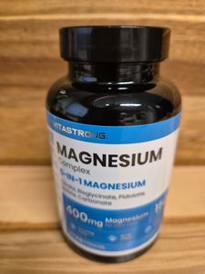 Vitastrong Magnesium 5-in-1 Komplex – 400mg – 150 Tabletten – Glycinat, Citrat, Carbonat & Malat – Energie, Muskel- & Knochengesundheit – GMO-frei Kunden-Foto 1
