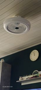 Plafondventilator Noaton® met verlichting, model 11045W, wit, LED, dimbaar, 41W, 3 kleurtemperaturen, afstandsbediening, timer, luchtstroom tot 60 m3/min Klantenfoto 1