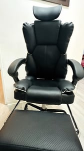Gaming-Stuhl mit Ventilator, Bürostuhl, Luftkühler und Kühlung – Belüfteter Kühlsitz, mit Liegefunktion,  sanfte Vibrationsmassage, Schwarz Kunden-Foto 29