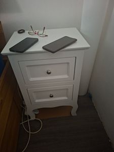 FCH 2 Stück Nachttische, , Beistellschränke mit jeweils 2 Schubladen, Beistelltische,40.00x30.00x60.00cm Kunden-Foto 2