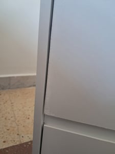 FCH Comodino, tavolino con stazione di ricarica con ripiano aperto, 2 cassetti, 40 x 30 x 60 cm, nero Foto del cliente 3