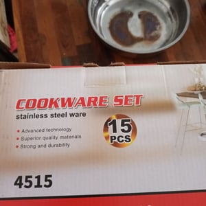 Topfset, Pfannenset 15-teilig | Kochtopfset | Kochtöpfe | Töpfe mit Deckel Edelstahl | Induktionsgeeignet | Silber, Edelstahl | Retoo Kunden-Foto 1