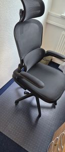 Adormii Bürostuhl,Bürostuhl Ergonomisch,Schreibtischstuhl mit Umklappbare Armlehnen Lordosenstütze,Drehstuhl,Bürostühle Wippfunktion,Bürostuhl 150kg Kunden-Foto 1