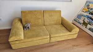Pillows24 – Spielsofa für Kinder aus Cordstoff mit waschbarem, hautfreundliche Bezug | Kindersofa für Spielzimmer – Hergestellt in der EU, Türkis Kunden-Foto 1