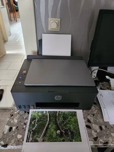 HP Smart Tank 585 All-in-One Printer, Home and home office, Print, copy, scan, Wireless; High-volume printer tank; Print from phone or tablet; Scan to PDF, Thermal Inkjet, Farbdruck, 4800 x 1200 DPI, A4, Direktdruck, Blau Kunden-Foto 1