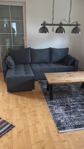 Masseno Ecksofa KOS PIK mit Schlaffunktion L-Form, Sofa mit Bettkasten, Wohnzimmersofa, Couch, Soffa, Bettsofa, Couchgarnitur- Blau, KRONOS 09 Kunden-Foto 6