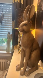 Deko Figur Vintage Nostalgie Hase sitzend Höhe 61 cm Kunden-Foto 2