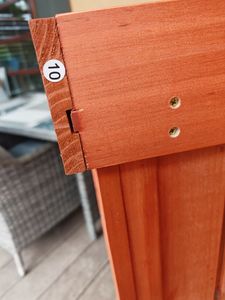 COSTWAY Lagerschrank mit herausnehmbarem Regal & 4 Universalrädern, Holzschrank, Geräteschrank für Garten, Innenhof und drinnen Kunden-Foto 5