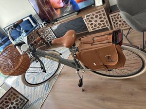 Via Veneto by Canellini Fahrrad Citybike Frau Aluminium mit Korb und Tasche - Olivgrün 46 Kunden-Foto 4