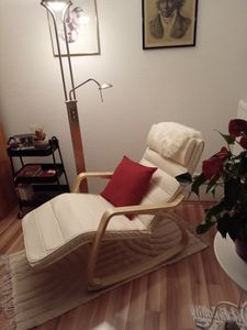 SONGMICS Relaxsessel Schaukelsessel, Relaxstuhl, verstellbare Fußstütze Kunden-Foto 2