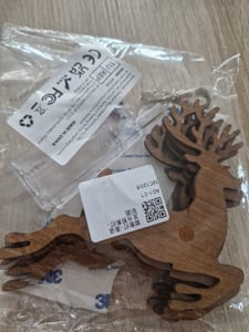LED Weihnachtsdeko Zuckerstange, 7-teiliges 3D Holz Zuckerstange Wanddeko Set, warmweiß beleuchtet, selbstklebend, Weihnachtsbeleuchtung Kunden-Foto 3