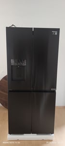 Hisense Freistehend Flügeltürkühlschrank, Schwarz, 483 l, Freistehend, Amerikanische Tür, Schwarz, LED, An Tür, R600A Kunden-Foto 3