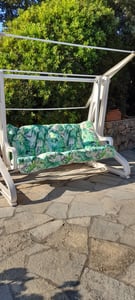 AMPO Ein Satz Kissen Gartenkissen für eine Gartenschaukel, Sitz + Rückenlehne 150 cm Kunden-Foto 1
