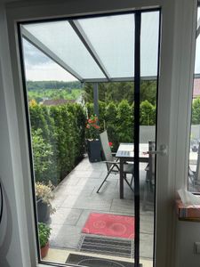 Sekey 120×220 cm Fliegengitter Magnet Tür Balkontür Fiberglas Insektenschutz ohne Bohren Magnet für Seitliches Öffnen, Gegen Katzenkratzer Kunden-Foto 5