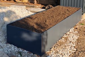 vidaXL Sadzarka antracytowa 100x100x30 cm stalowa Zdjęcie produktu od klienta nr 1