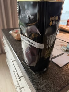 Olivenöle 2x5 L - Unfiltriert - Fruchtiger Geschmack - Kaltgepresst - EV BLACK - Natives Olivenöl Extra - goldene Farbe - Pelion Amfissa Oliven Kunden-Foto 1