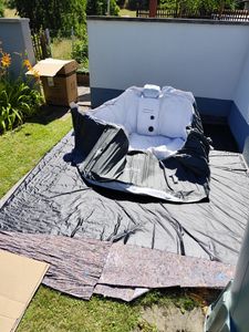AREBOS Whirlpool aufblasbar | Ø208cm | 6 Personen | 130 Düsen | 1000L | Abdeckung Kunden-Foto 6