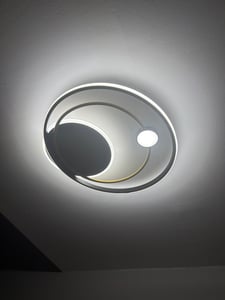 LED Deckenleuchten, 50cm Deckenlampe, Stufenlos Dimmbar mit Fernbedienung, Wohnzimmerlampe 3 einstellbaren Farben Esszimmerlampe Kunden-Foto 1