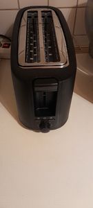 Clatronic kompakter Toaster 2 Scheiben | Toaster mit Auftau-/Aufwärm-/Schnellstoppfunktion | Toaster mit Brötchenaufsatz | Toaster schwarz | TA 3801 Kunden-Foto 3