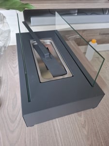 YARDIN Stolové krby Bioetanol z nehrdzavejúcej ocele, stolový krb do obývačky na balkón Bezpečný a teplý, bez dymu a zápachu, krb, sklenený krb, sklenený oheň, stolový oheň, stolový dekoračný oheň Fotografia od zákazníka č. 4