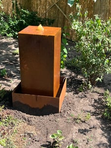 Gartenbrunnen Springbrunnen Wasserfall Wasserlauf Zierbrunnen Rost 77x66x128 cm Kunden-Foto 1