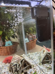 Innenfilter Aquarium Orca 1000 Filter Aquarium Pumpe mit Filter Aquariumpumpe Aquariumfilter Schwammfilter Aktivkohle Filter Filterpumpe mit Zubehör Kunden-Foto 3