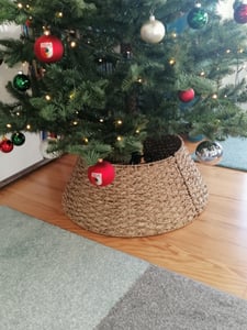 Meisterhome ® Model 2 Weihnachtsbaum  Rock aus Wasserhyazinthe in Natur farbe - 60 cm - besteht aus 3 Teilen - Christbaum Weihnachtsbaum Ständer Weihnacht Deko Kunden-Foto 1