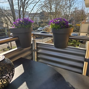 Prosperplast Blumentopf LOFLY RAILING Lang Grau 39,6 cm Kunden-Foto 1